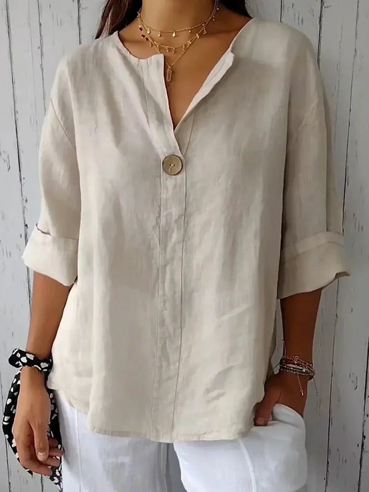 Nova - Relaxed V-Neck Blouse