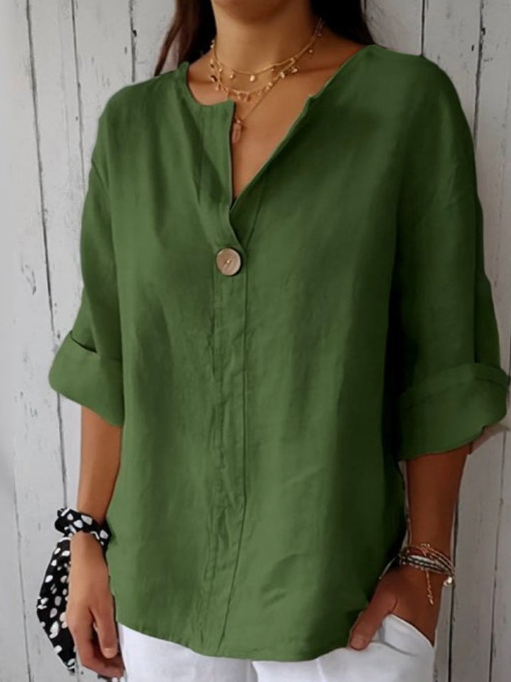 Nova - Relaxed V-Neck Blouse