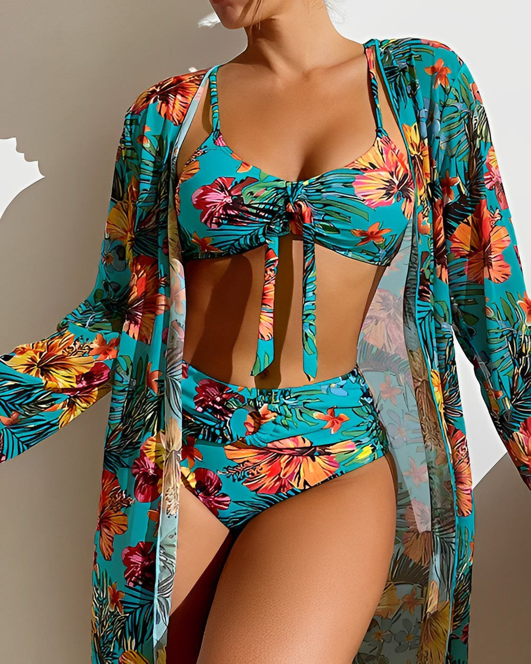 Solana - Tropical Breeze Bikini Set with Cover-Up