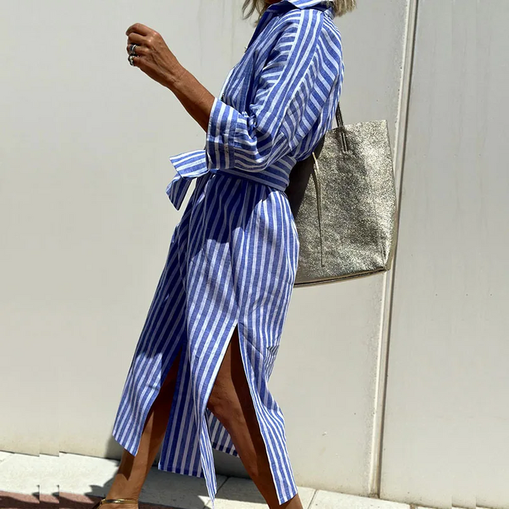 Ivy - Striped Shirt Dress