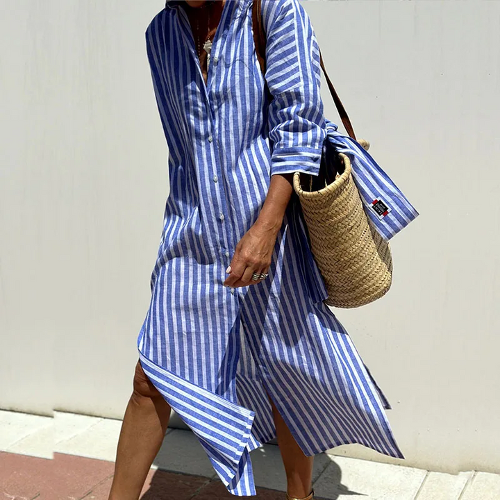 Ivy - Striped Shirt Dress