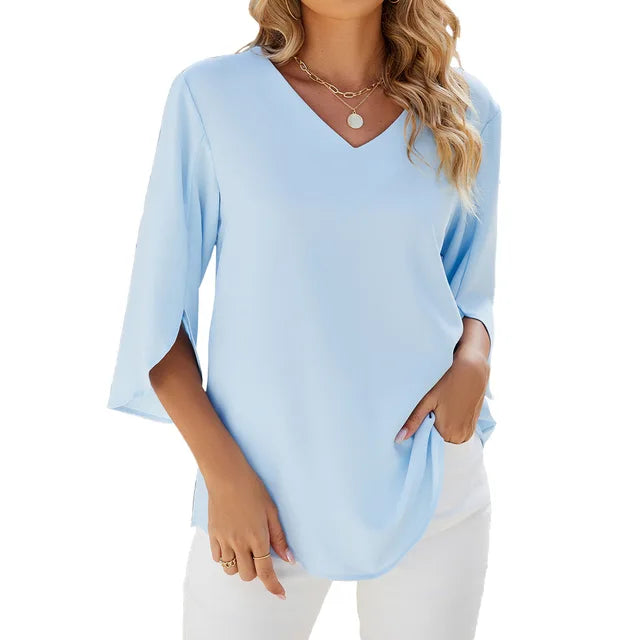 Serena - Breezy V-Neck Blouse