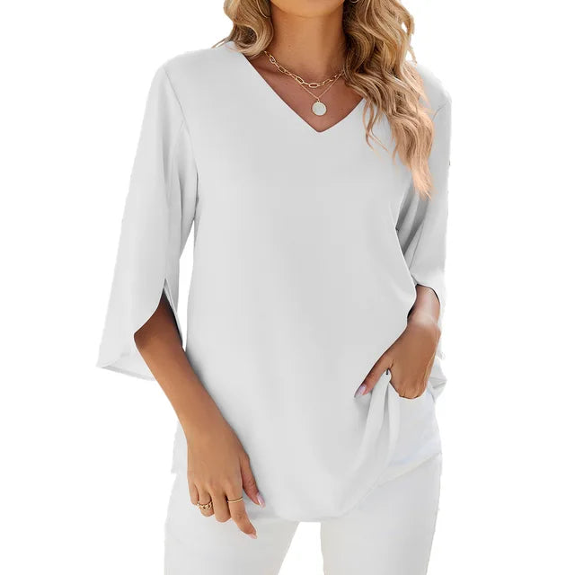 Serena - Breezy V-Neck Blouse