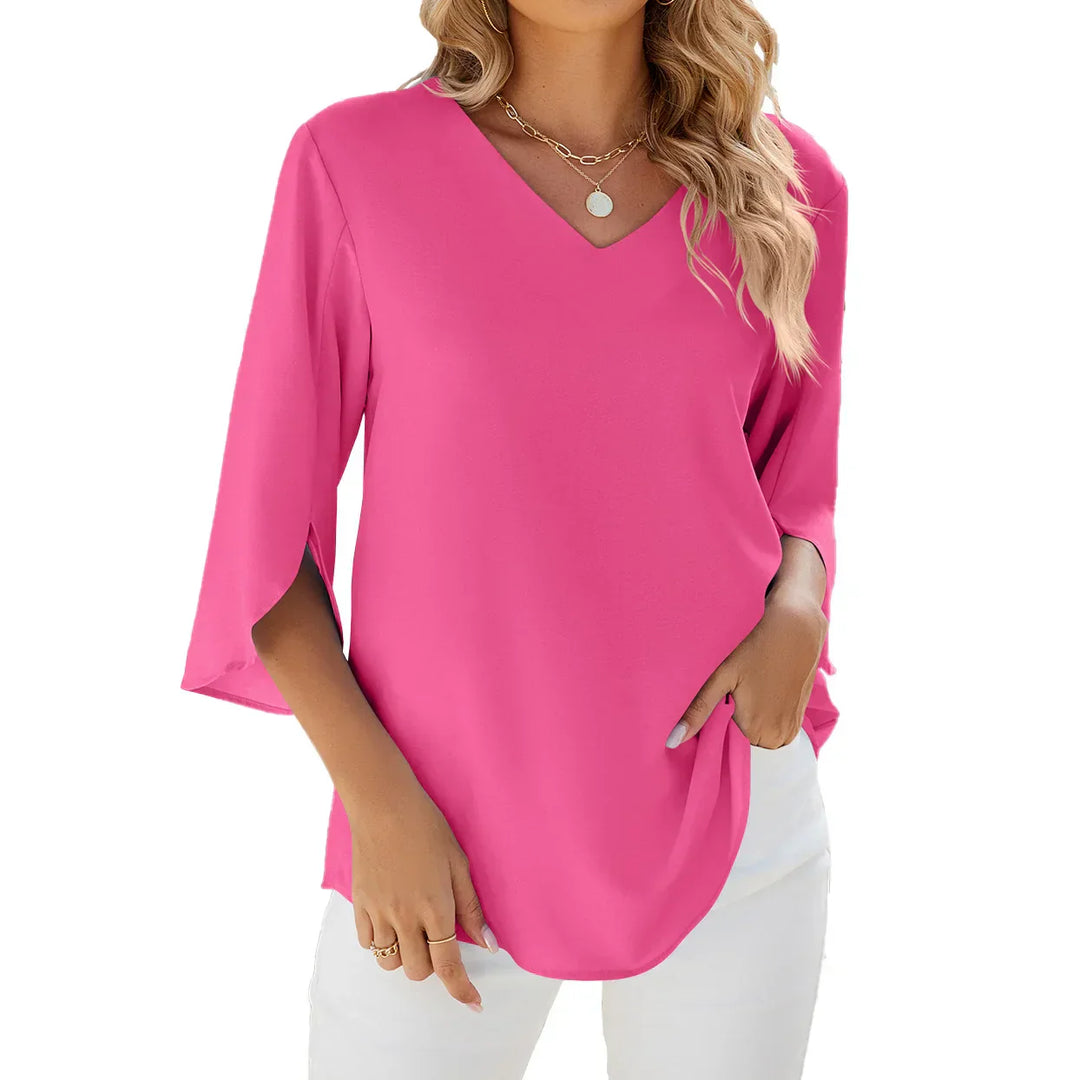 Serena - Breezy V-Neck Blouse