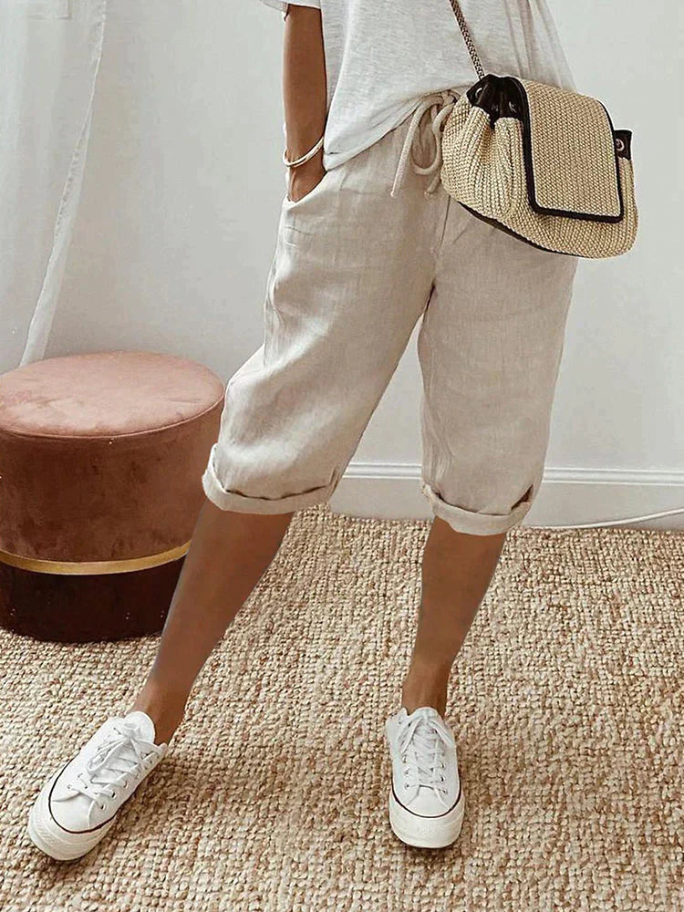 Emie  - Cotton-Linen Trousers